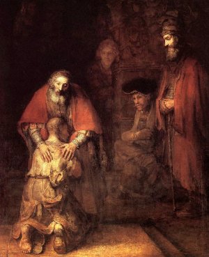 Il padre misericordioso/il figlio prodigo, Rembrandt